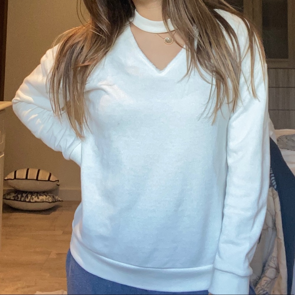 forever 21 white sweater